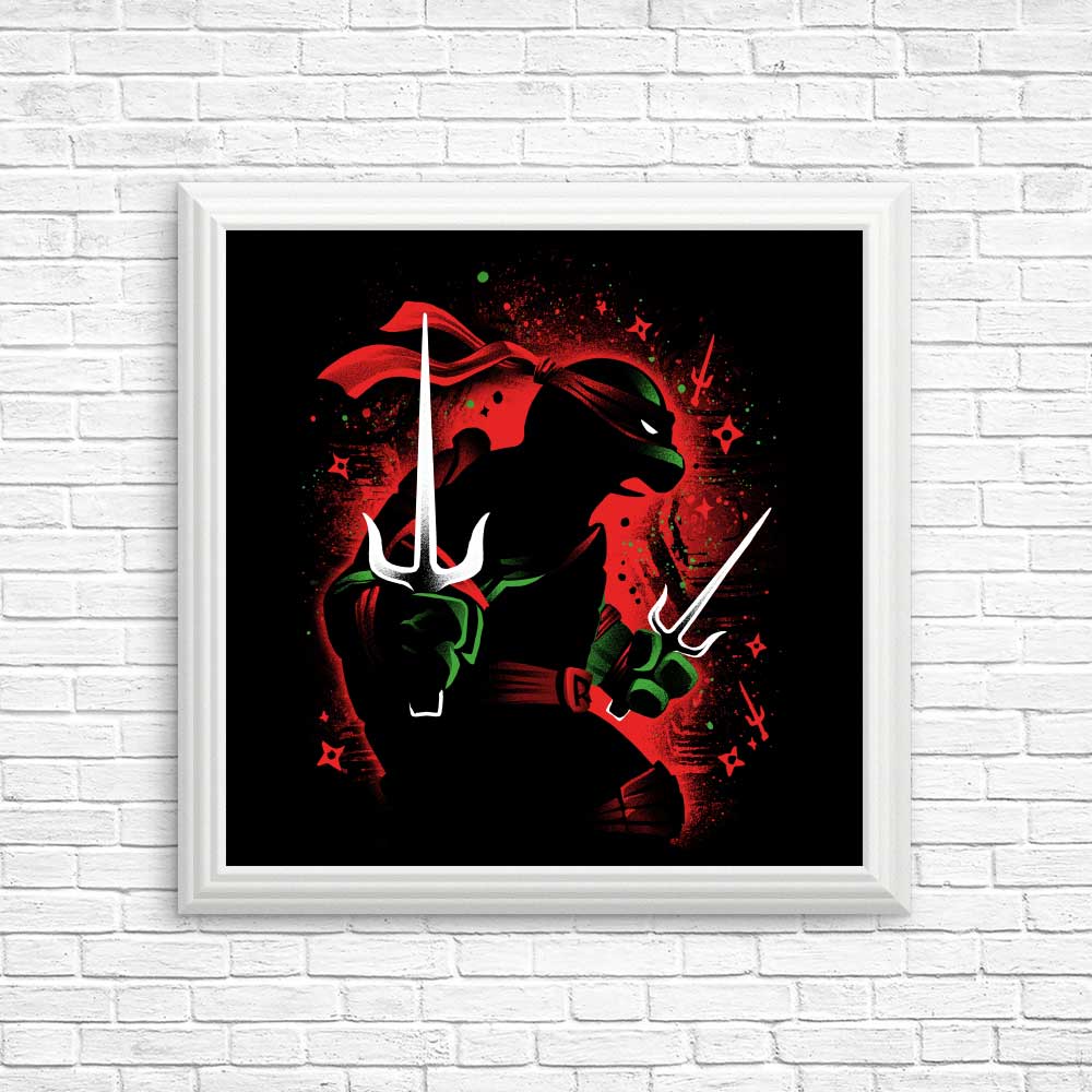Vibrant Red Rebel Ninja Posters and Prints