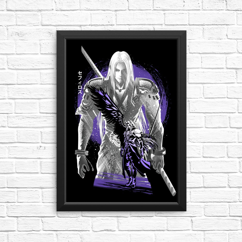 One Winged Silhouette Art Posters and Prints