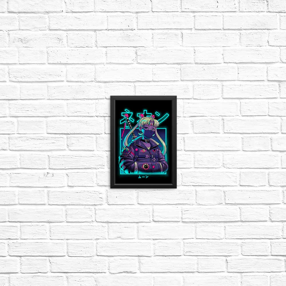 Stunning Neon Moon Posters & Prints by Bruno Mota
