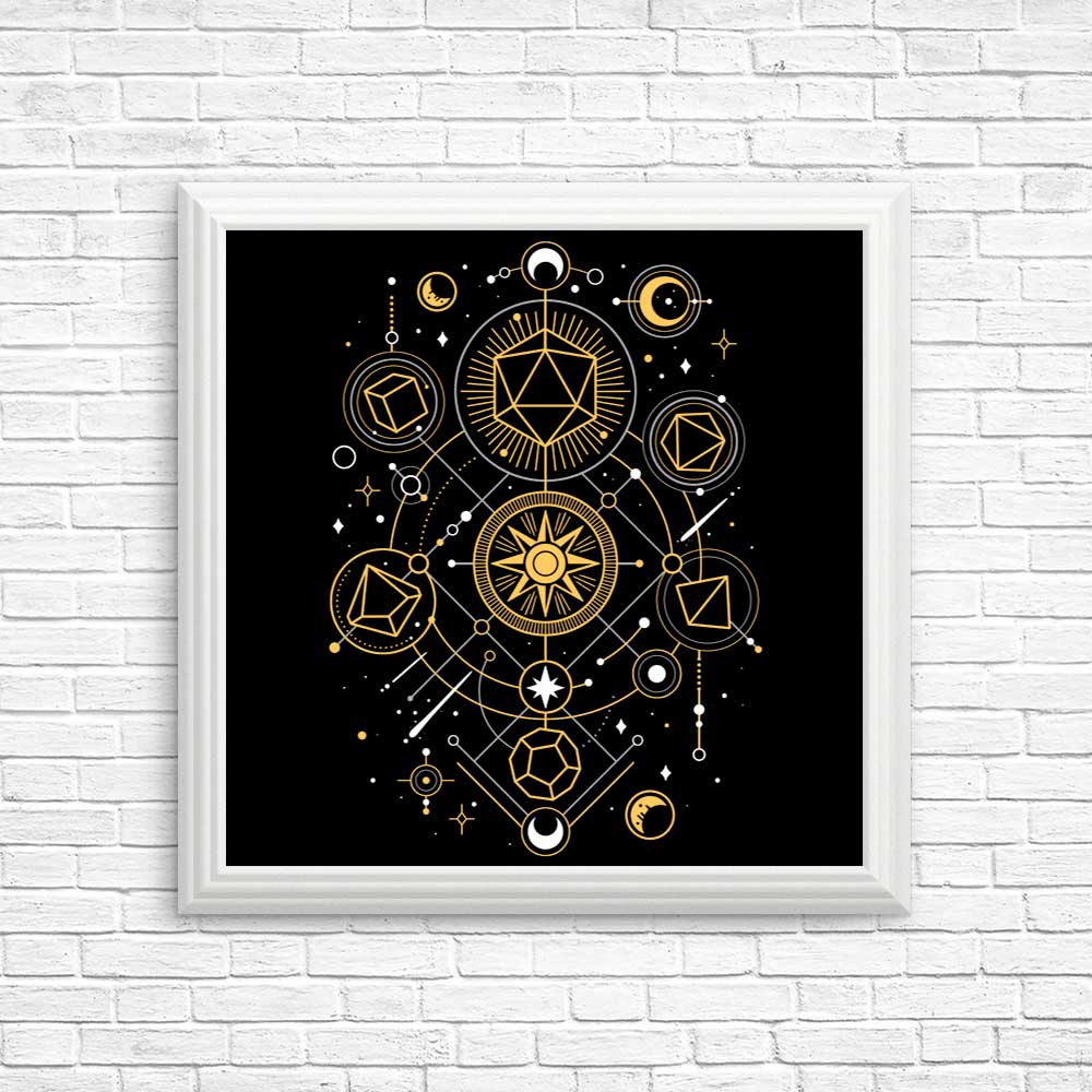 Enchanting Mystical Dice Chart Posters and Prints