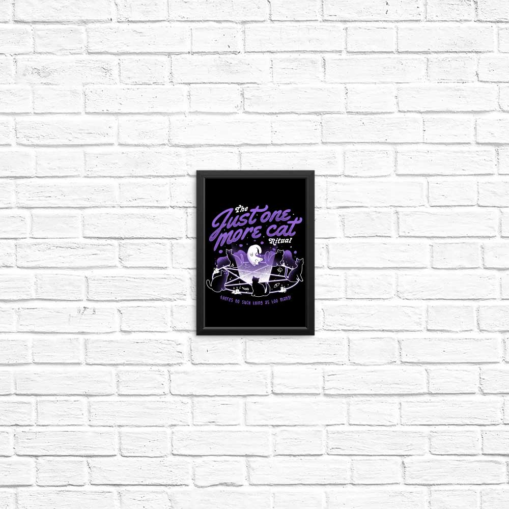 Charming 'Just One More Cat' Cat - Thematic Posters & Prints