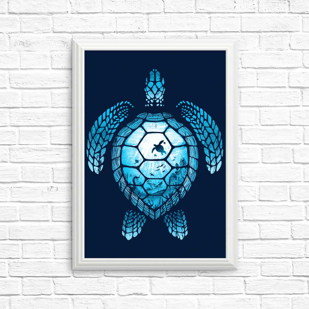 Turtle Silhouette Wall Decor - High - Quality Posters and Prints