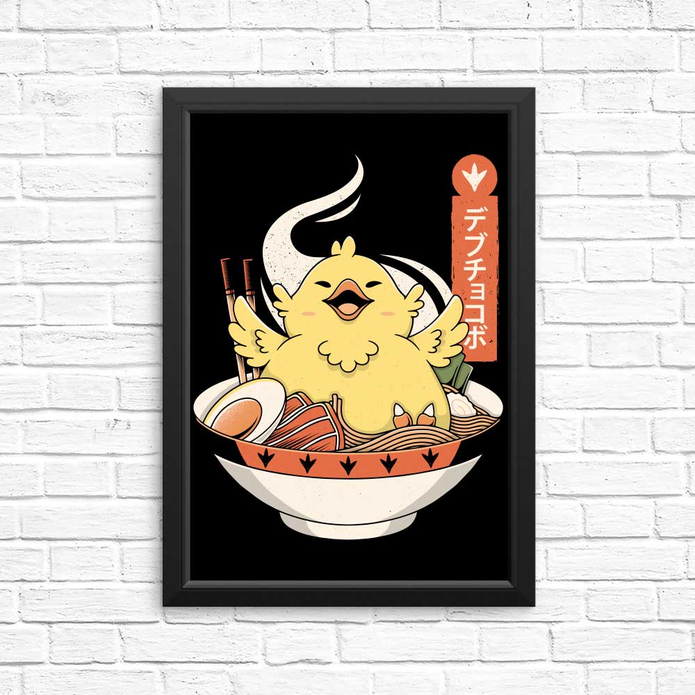 High - Quality Fat Chocobo Ramen Posters and Prints by Alundrart Design