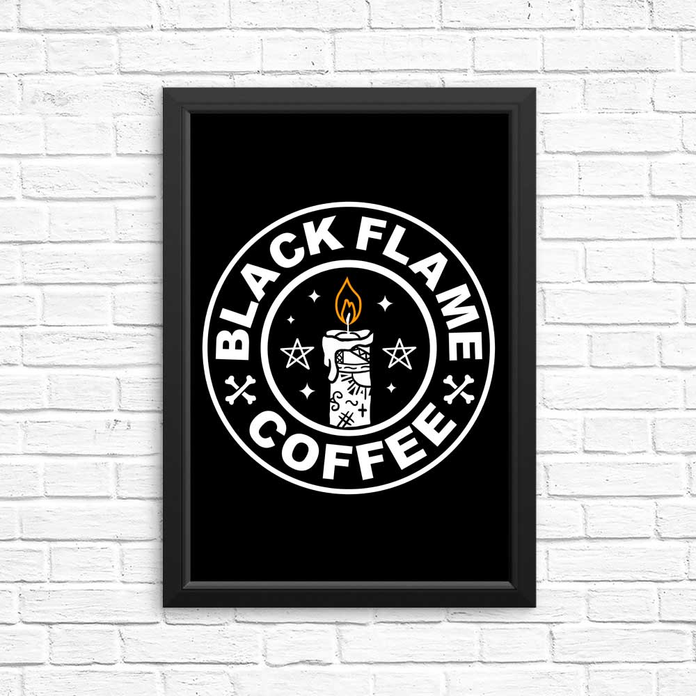 Black Flame Coffee-themed Posters and Prints for Wall Decor