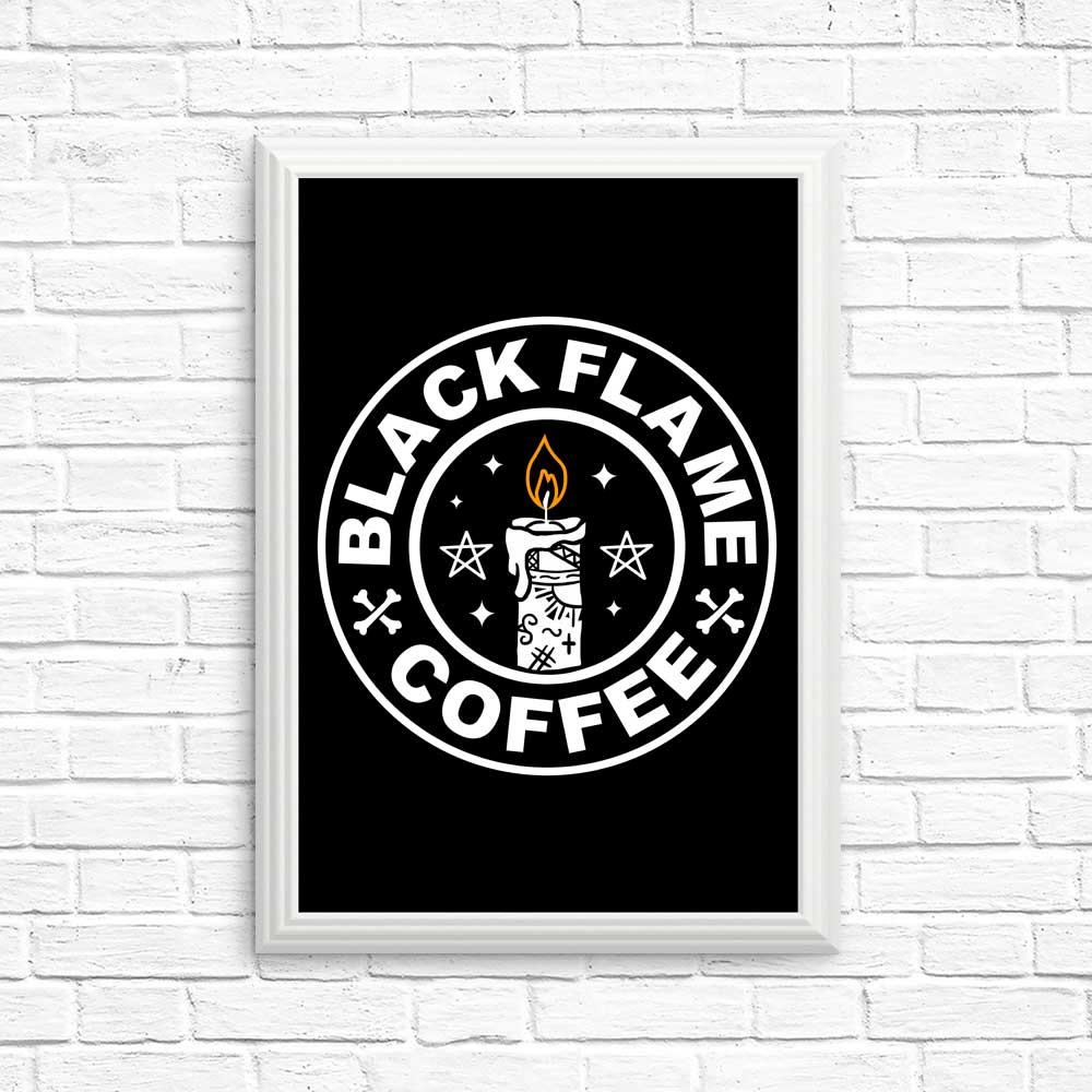 Black Flame Coffee-themed Posters and Prints for Wall Decor