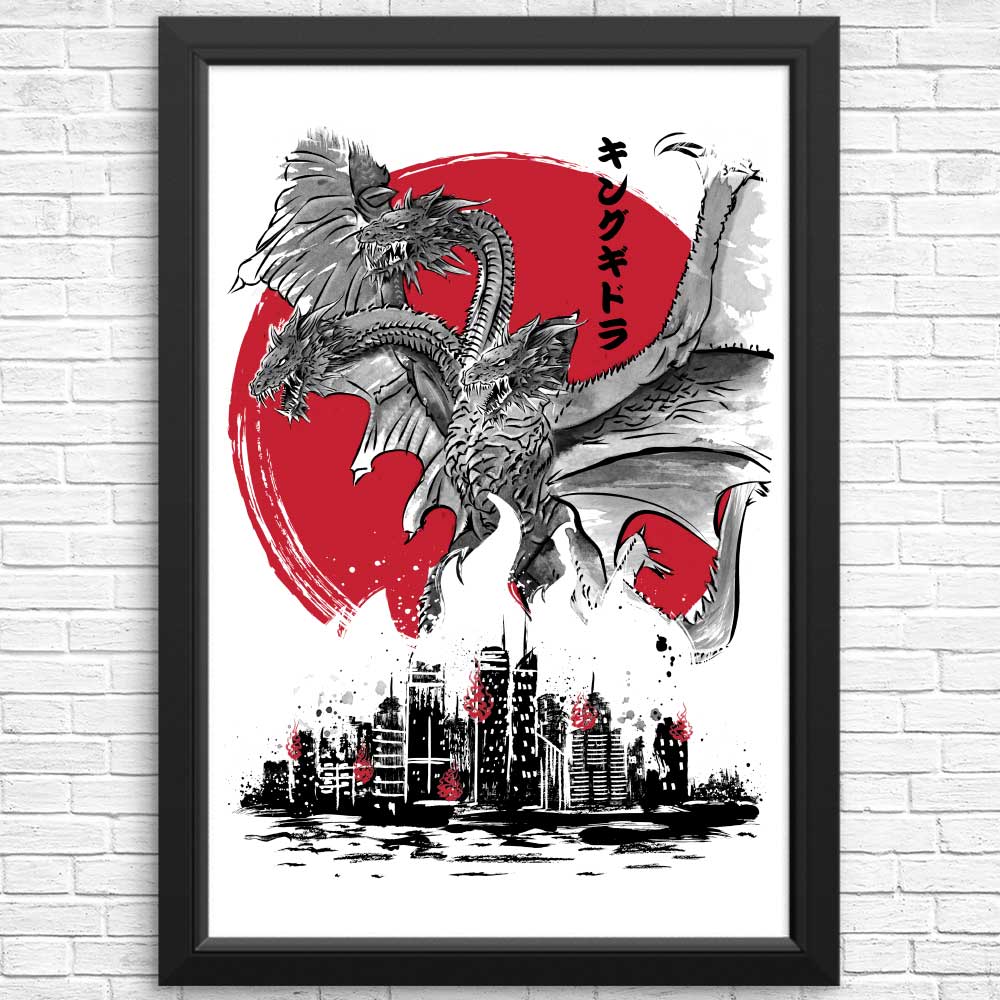 King of Terror Rising Sumi-e Art Posters and Prints from Dr. Monekers