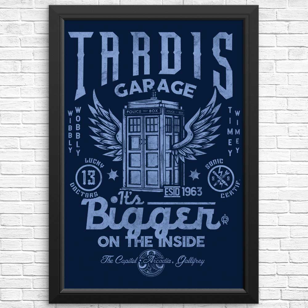 Stunning Tardis Garage Posters and Prints by Arinesart