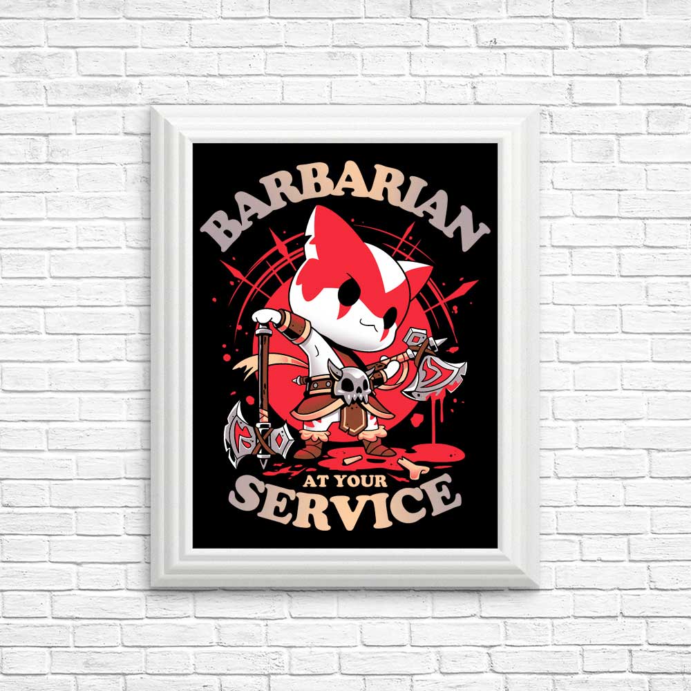 Service-Ready Barbarian Themed Posters and Prints