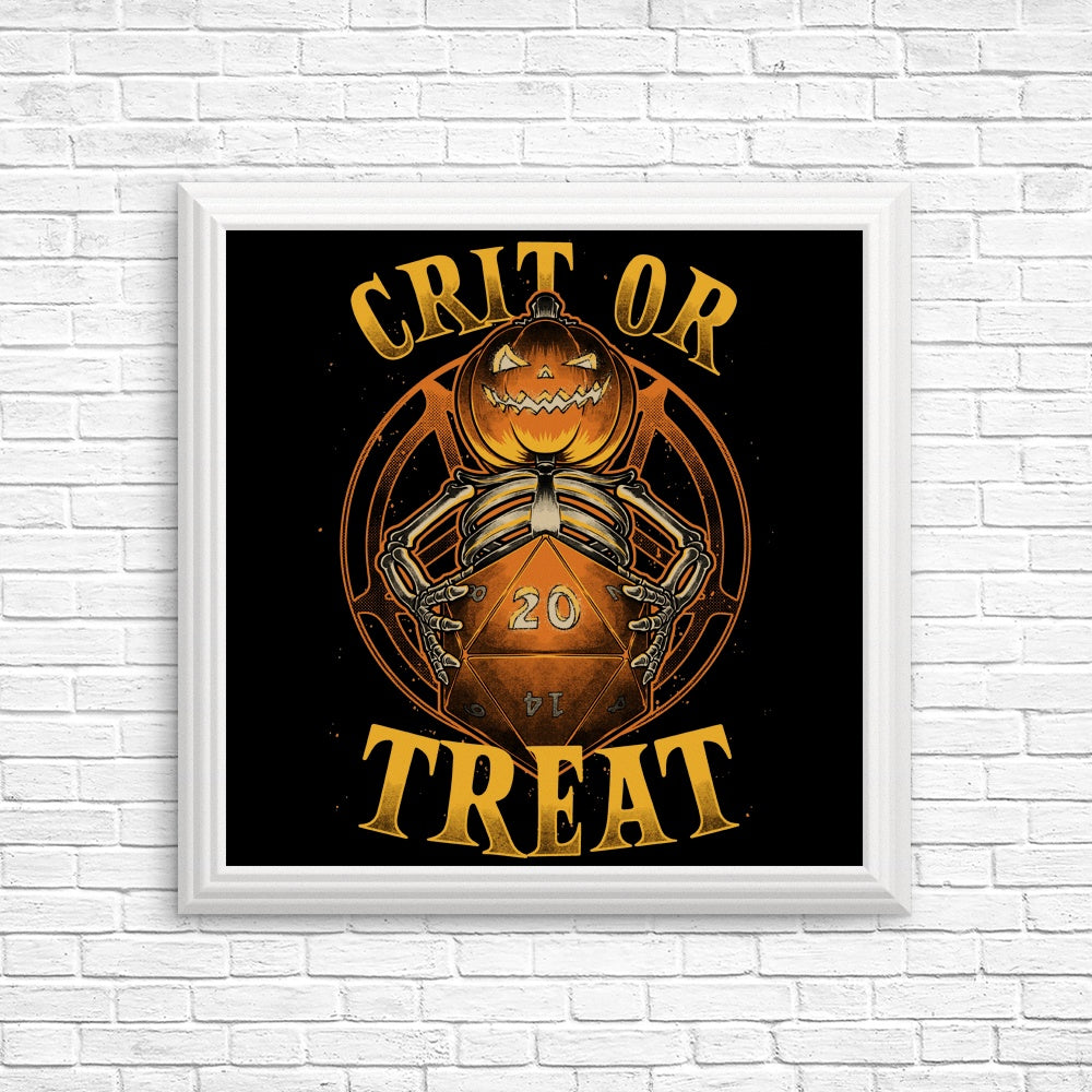 Spooky 'Crit or Treat' High - Quality Posters and Prints