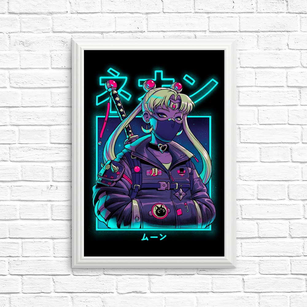 Stunning Neon Moon Posters & Prints by Bruno Mota