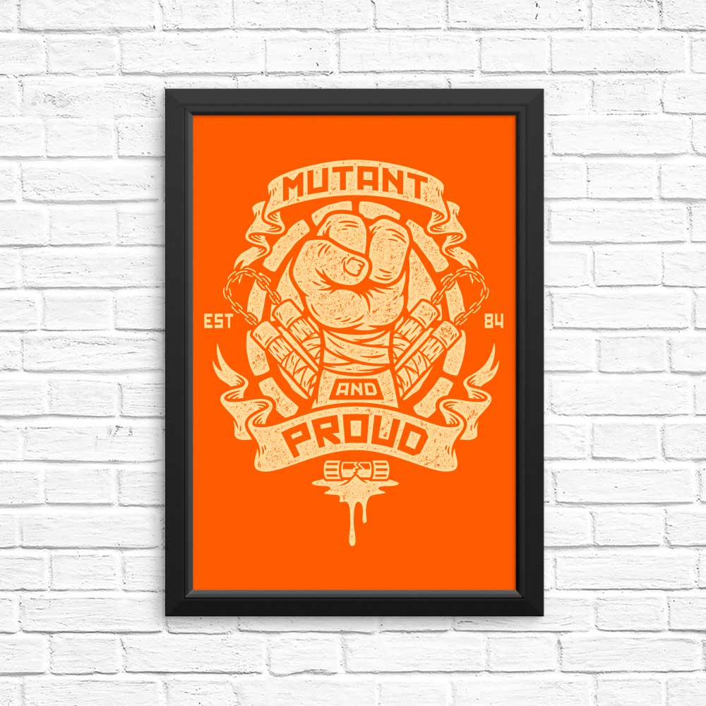 Exclusive Posters and Prints of 'Mutant and Proud: Mikey' by Brandon Wilhelm Art