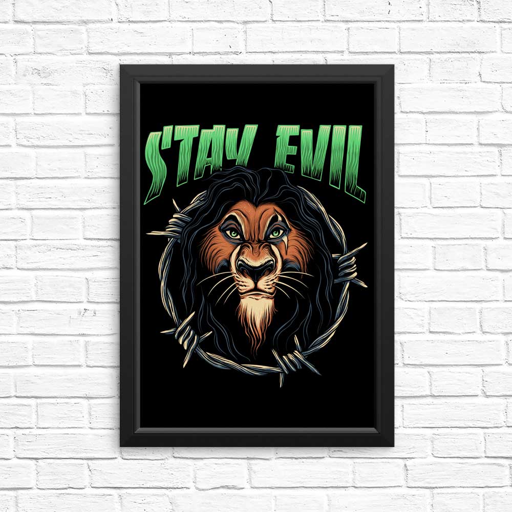 High - Quality 'Stay Evil' Posters and Prints for Your Space