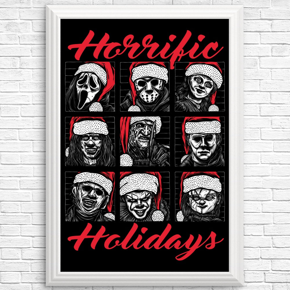 Scary and Horrific Holiday Posters and Prints for Decor
