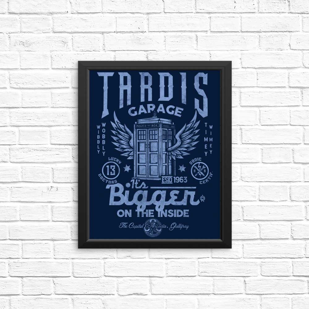 Stunning Tardis Garage Posters and Prints by Arinesart