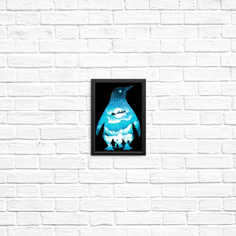 Festive Christmas Penguin Wall Posters and Prints