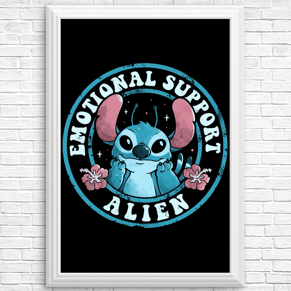 Emotional Support Alien-themed Posters and Prints for Decor
