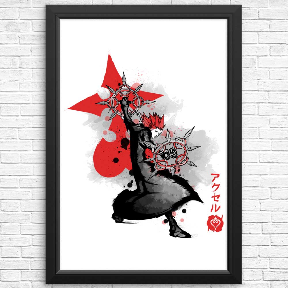 High - Quality Dancing Flames Sumi - e Posters and Prints