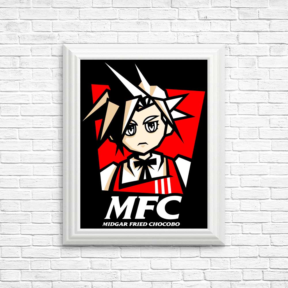 Midgar Fried Chocobo Art Posters and Prints for Home Decor