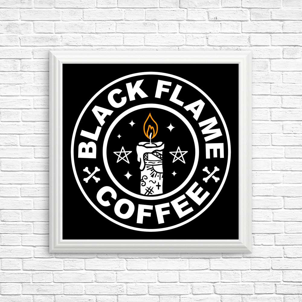 Black Flame Coffee-themed Posters and Prints for Wall Decor