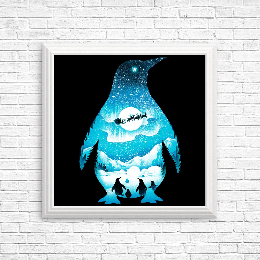 Festive Christmas Penguin Wall Posters and Prints