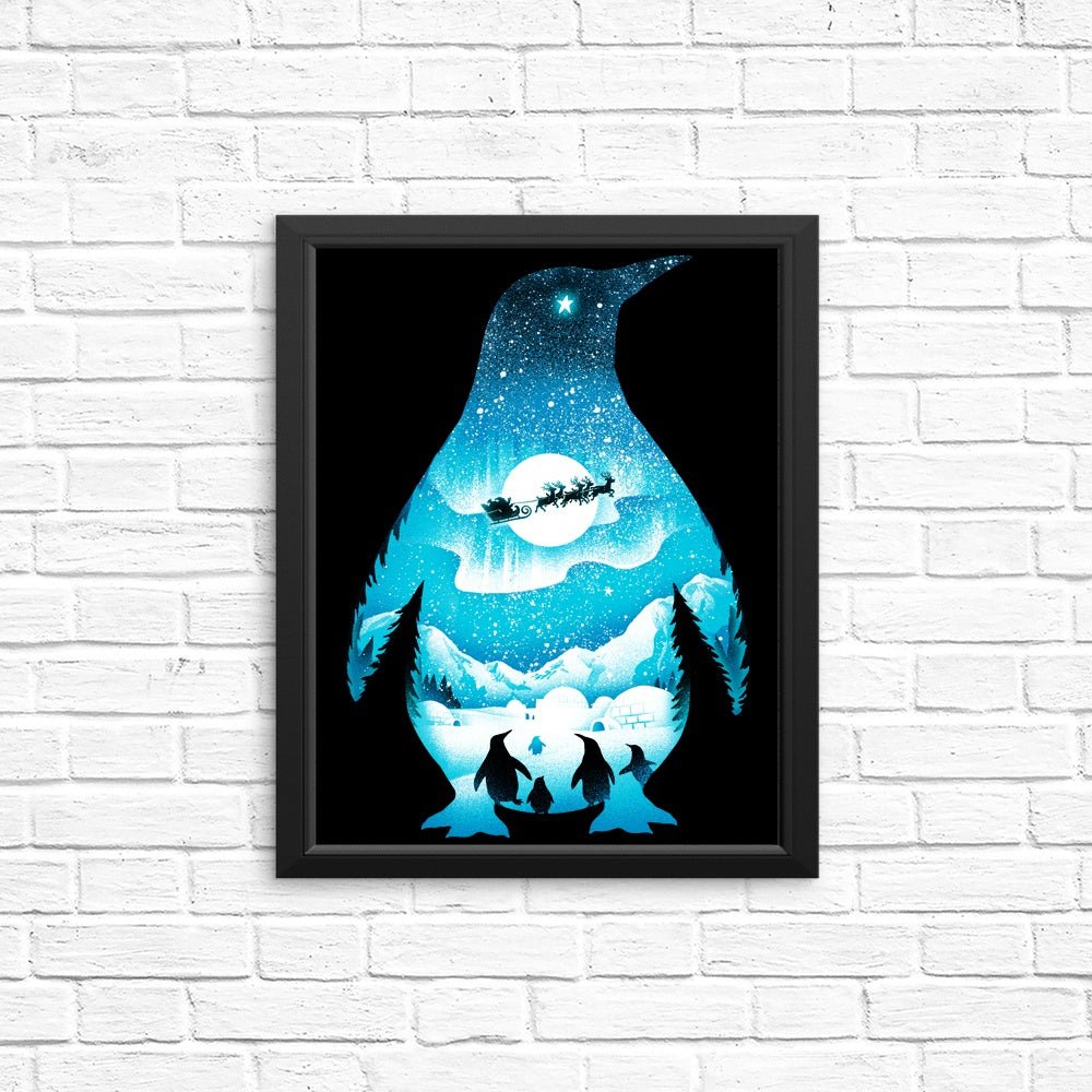Festive Christmas Penguin Wall Posters and Prints