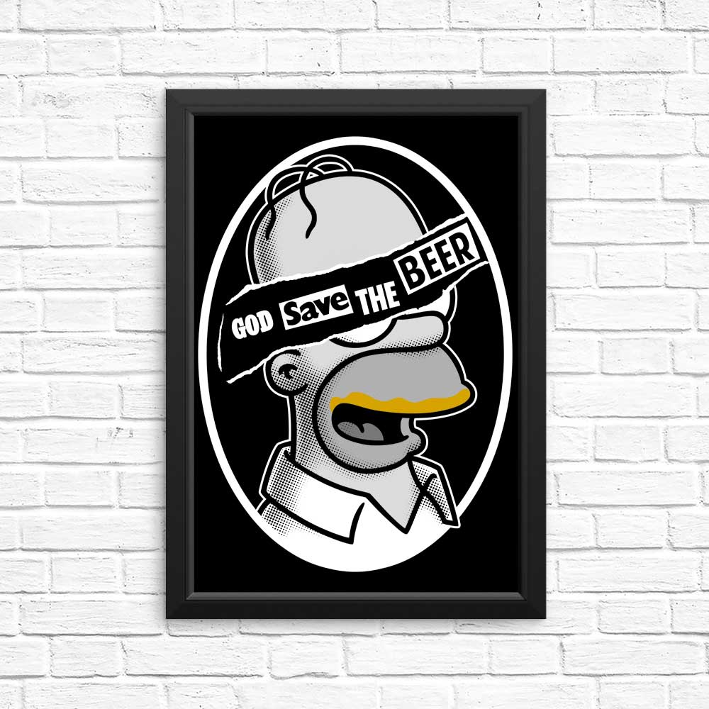 God Save the Beer - High - Quality Posters and Prints for Wall Decor