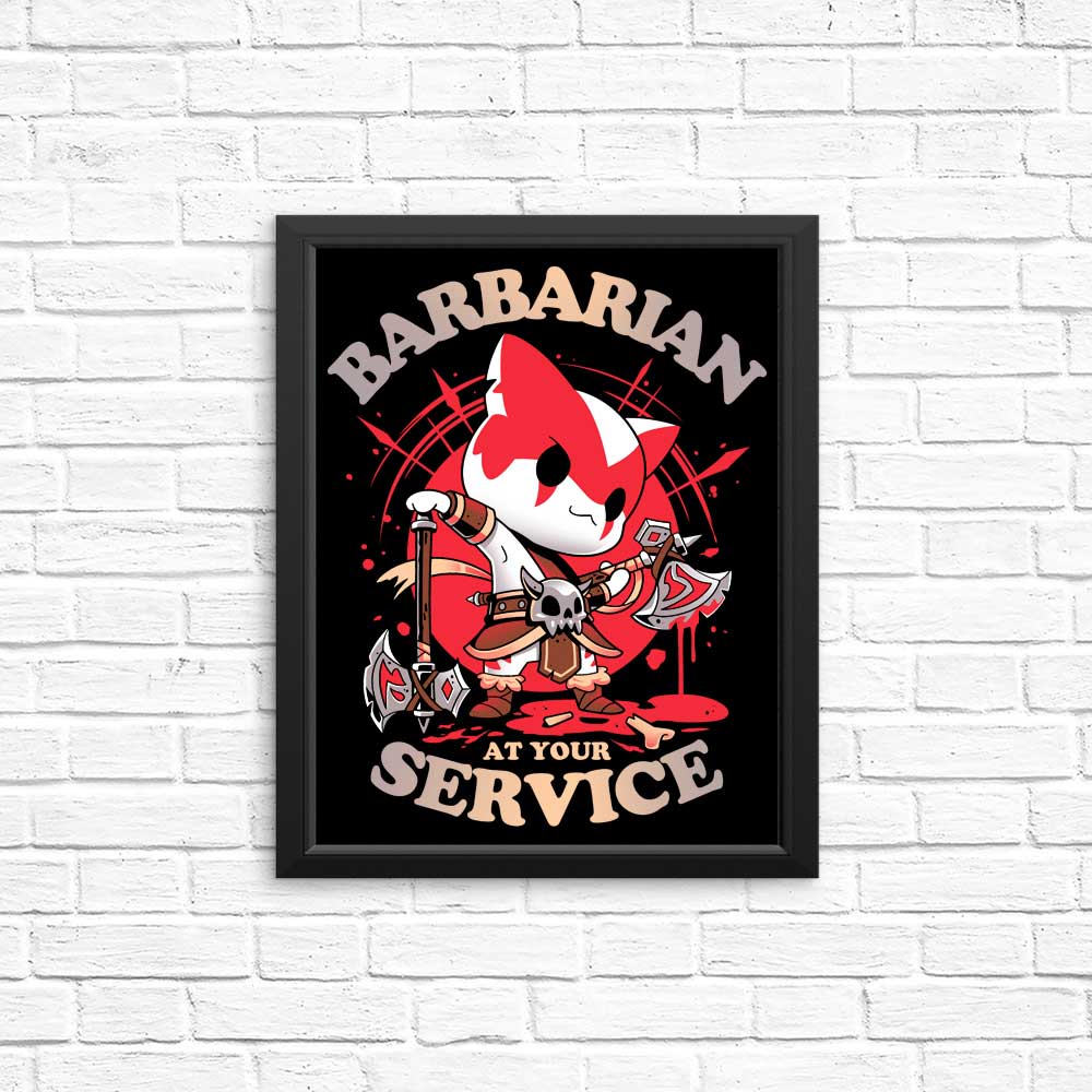 Service-Ready Barbarian Themed Posters and Prints