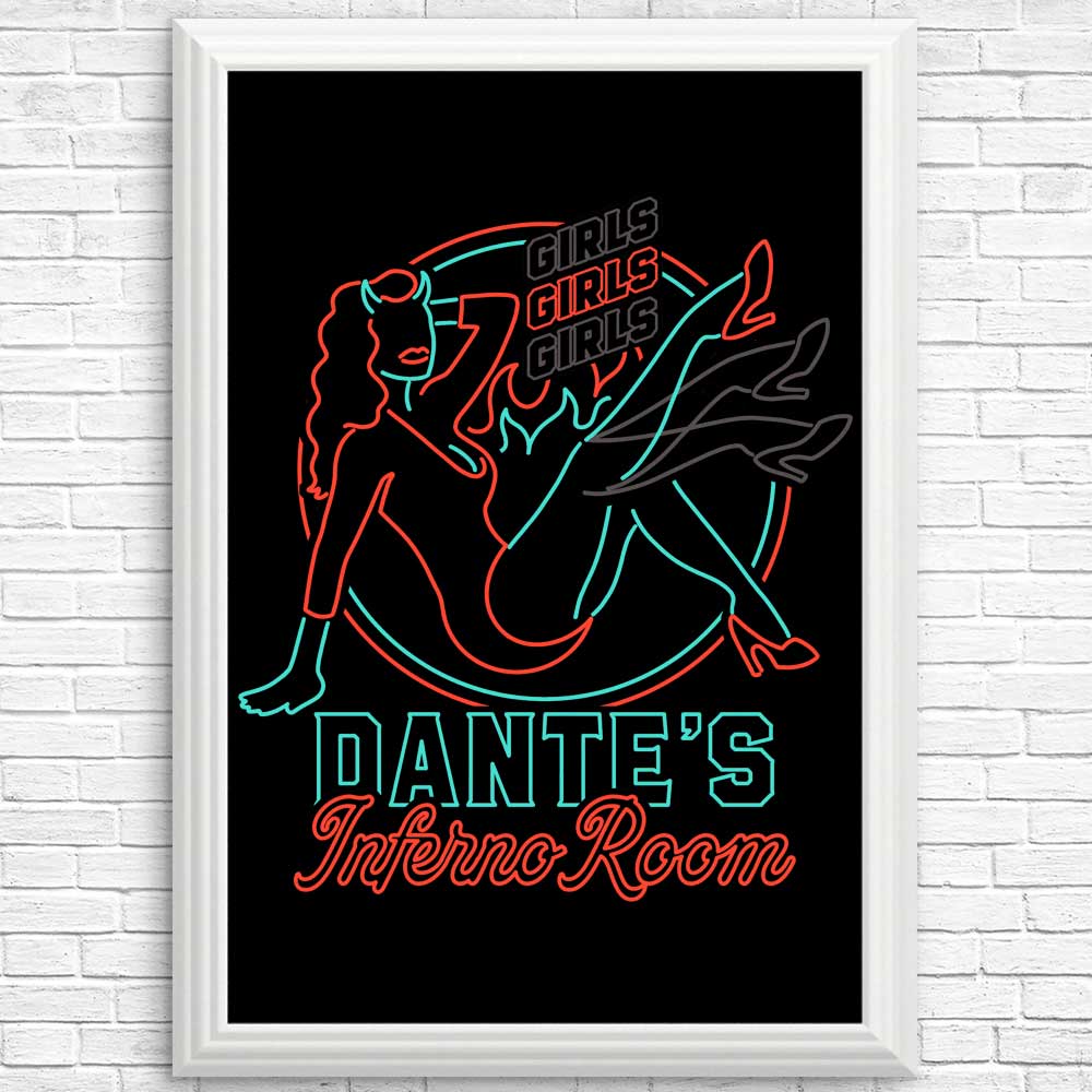 Eye - catching Neon Devil Girl Posters and Prints