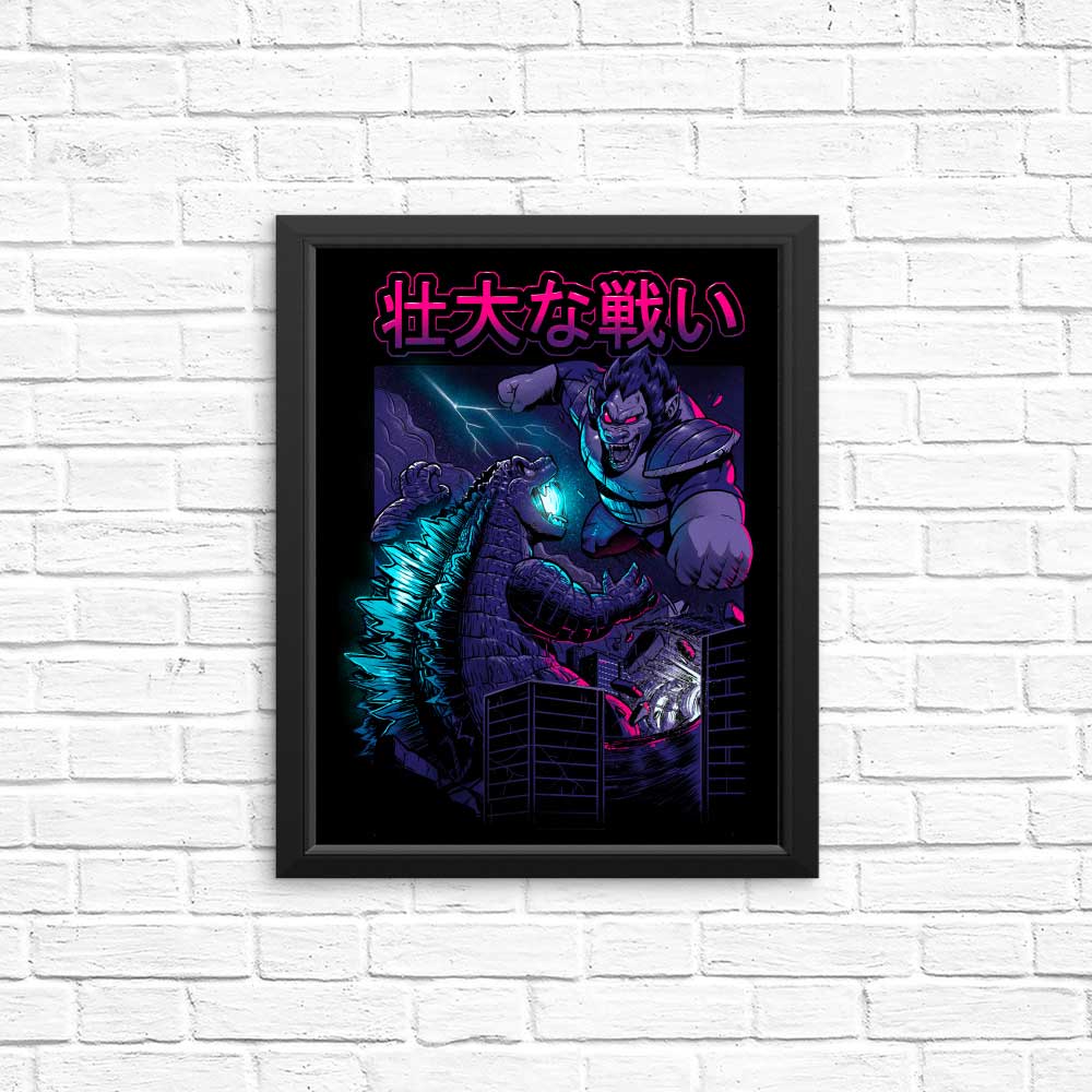 Epic Kaiju Battle - High - Quality Posters and Prints