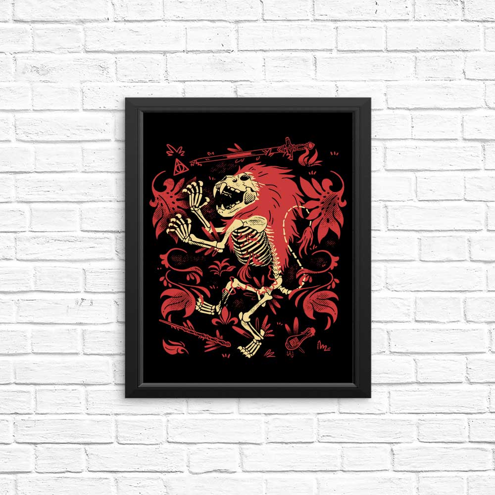 High - quality Lion Fossil Posters and Prints by Fitas Artwork
