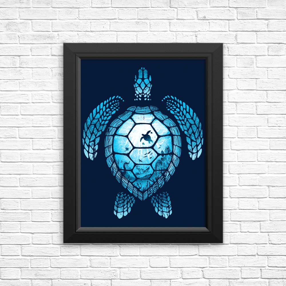 Turtle Silhouette Wall Decor - High - Quality Posters and Prints