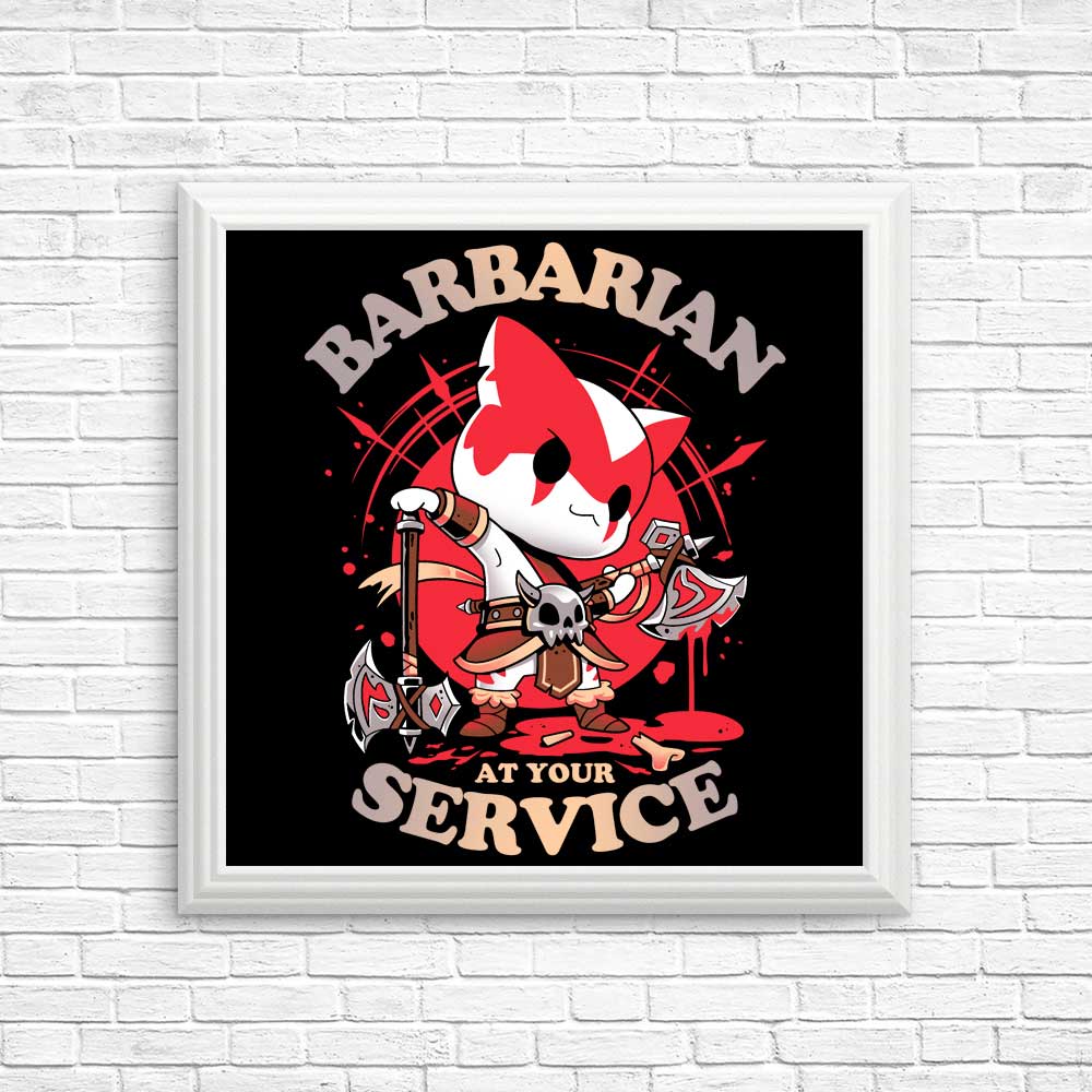 Service-Ready Barbarian Themed Posters and Prints