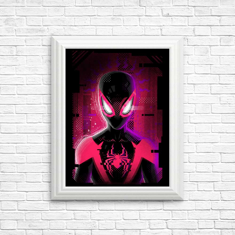 Glitched Morales Artistic Posters and Prints