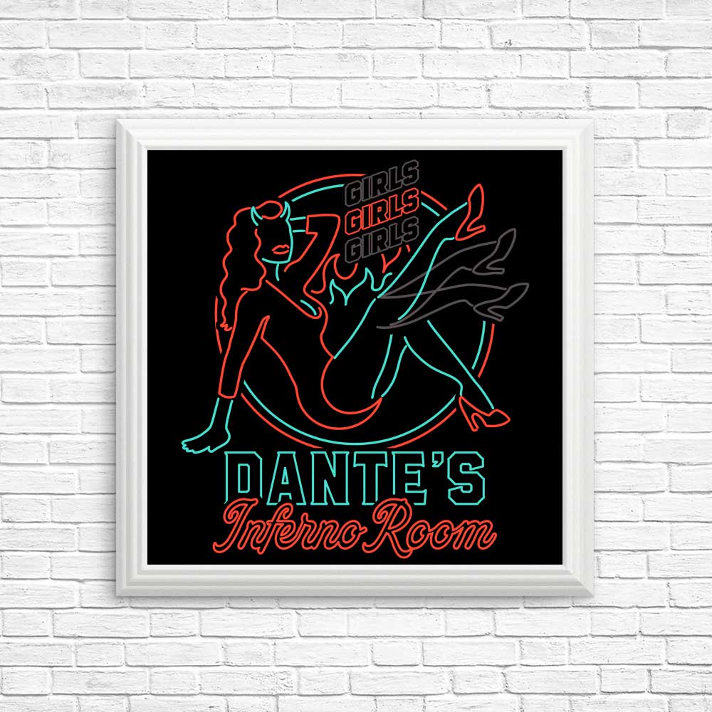 Eye - catching Neon Devil Girl Posters and Prints