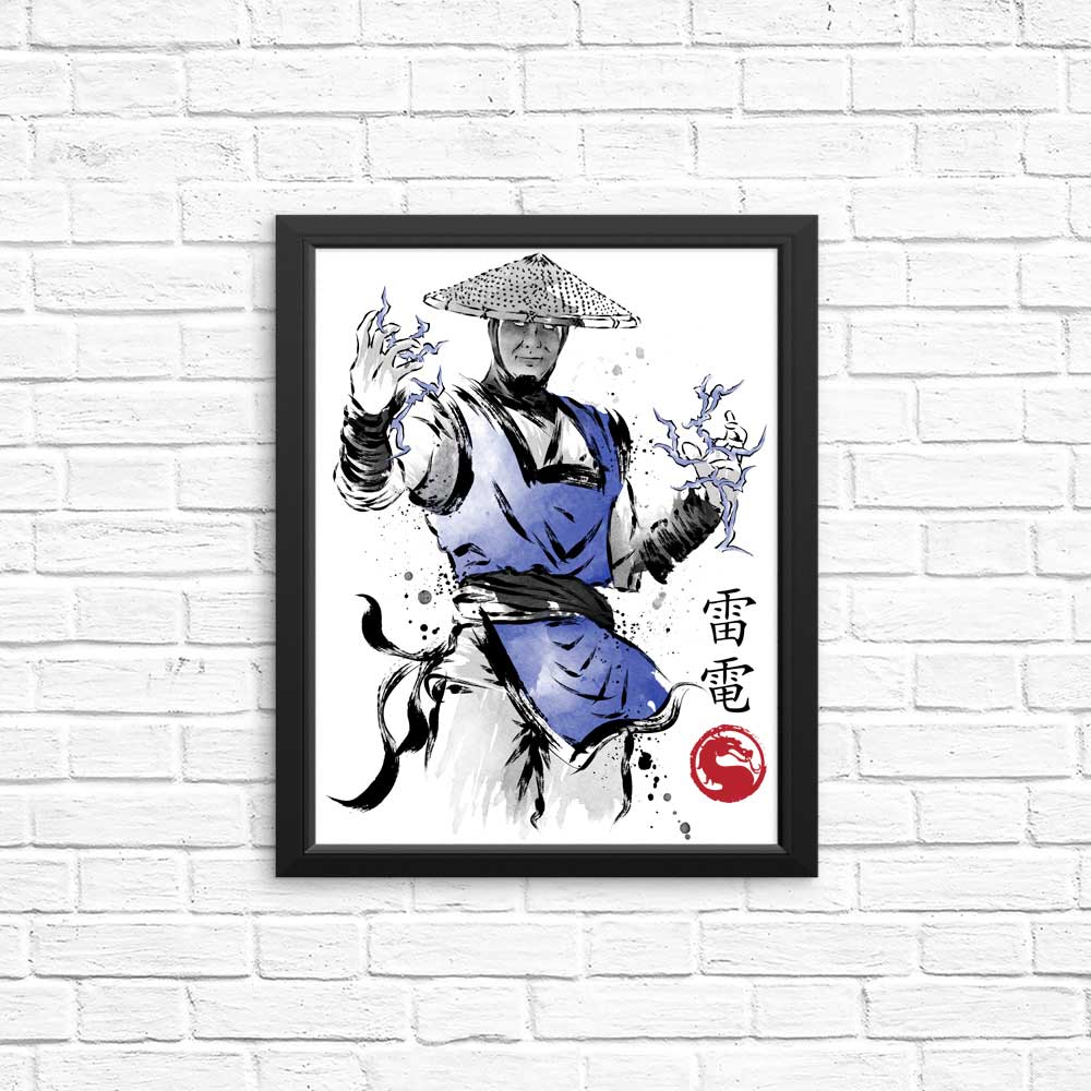 High - Quality Thunder God Sumi - e Art Posters and Prints