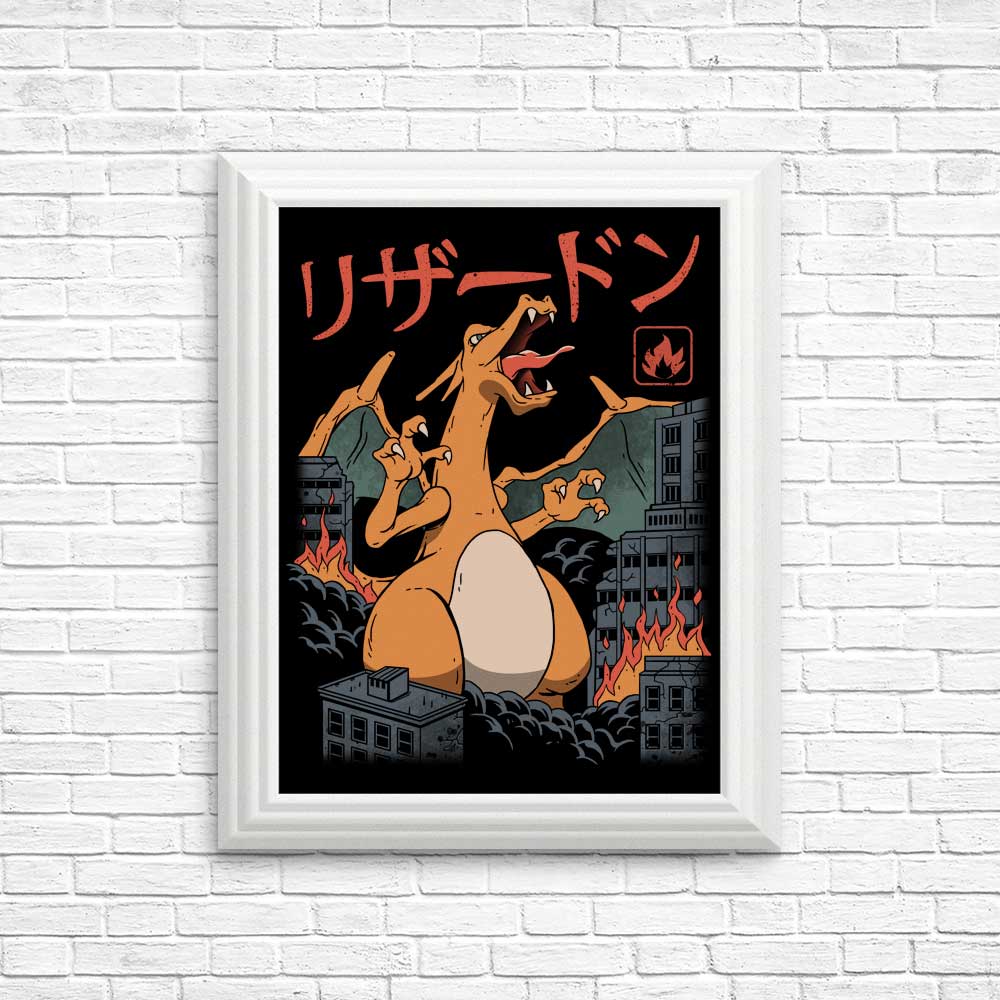 Fantastic Fire Kaiju Themed Posters and Prints