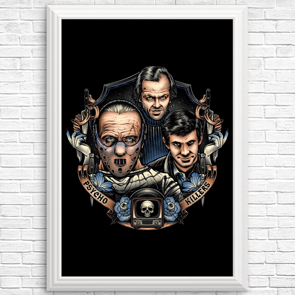 Stunning Psycho Killers Posters and Prints from Glitchygorilla