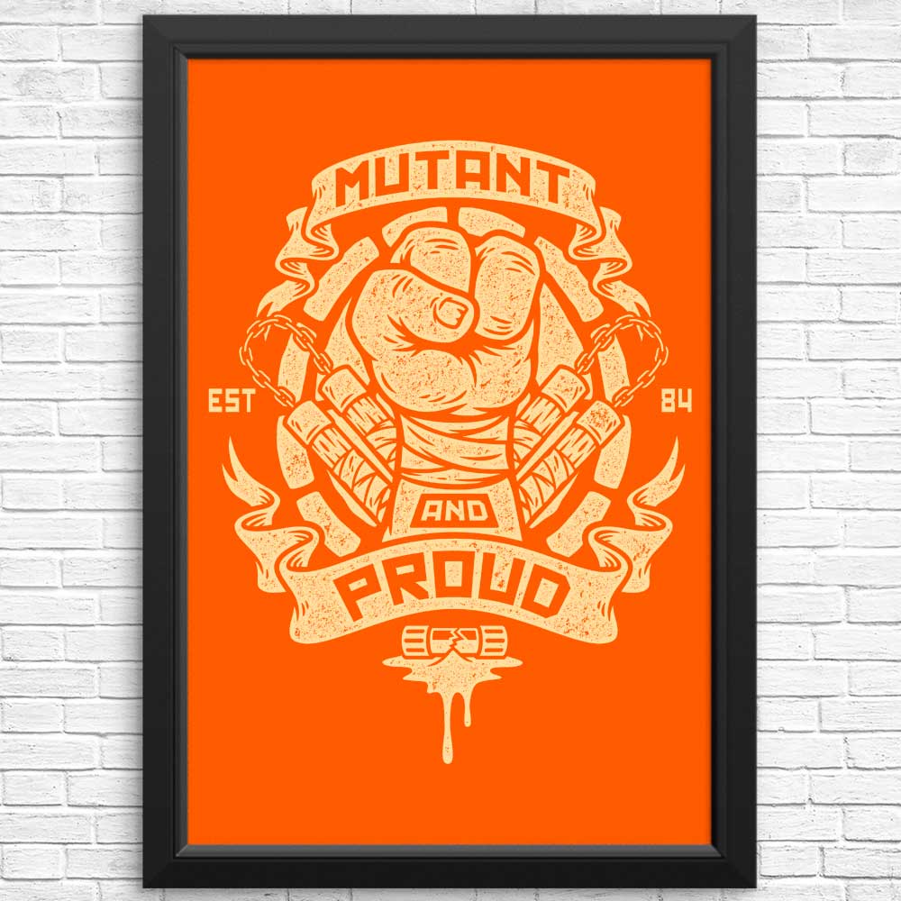 Exclusive Posters and Prints of 'Mutant and Proud: Mikey' by Brandon Wilhelm Art