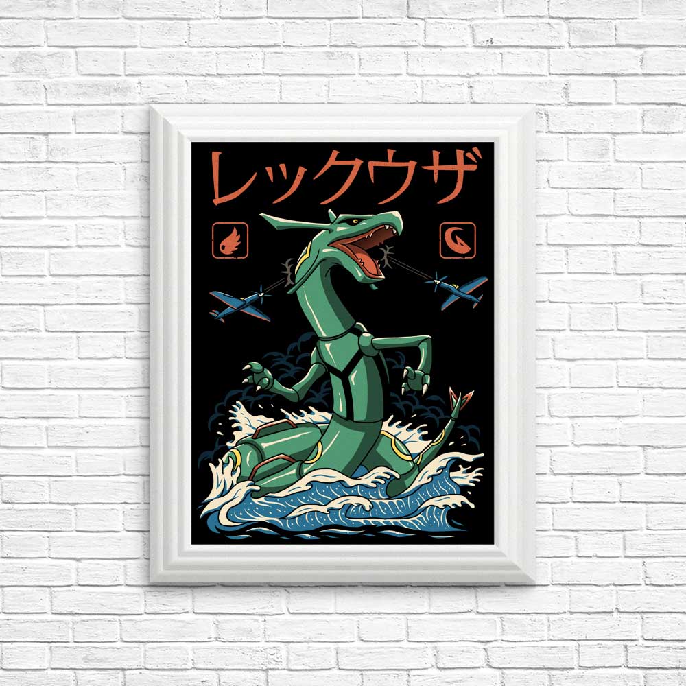 Stunning Dragon Flying Kaiju Posters and Prints by XENOS