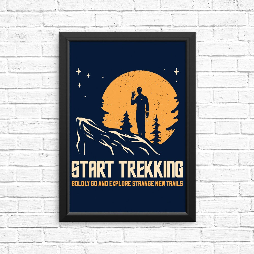 Retro-style Start Trekking Posters and Prints for Wall Decor