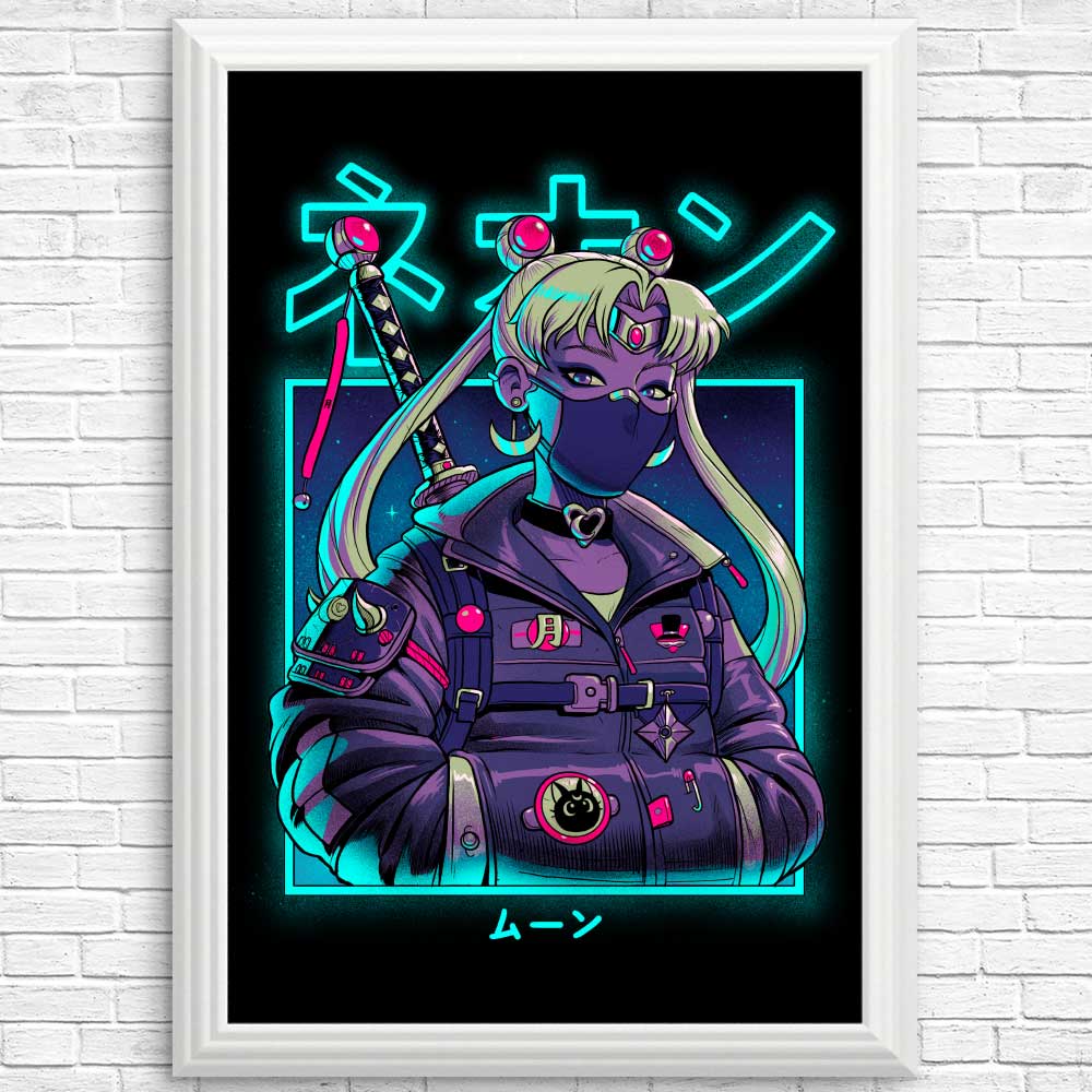 Stunning Neon Moon Posters & Prints by Bruno Mota