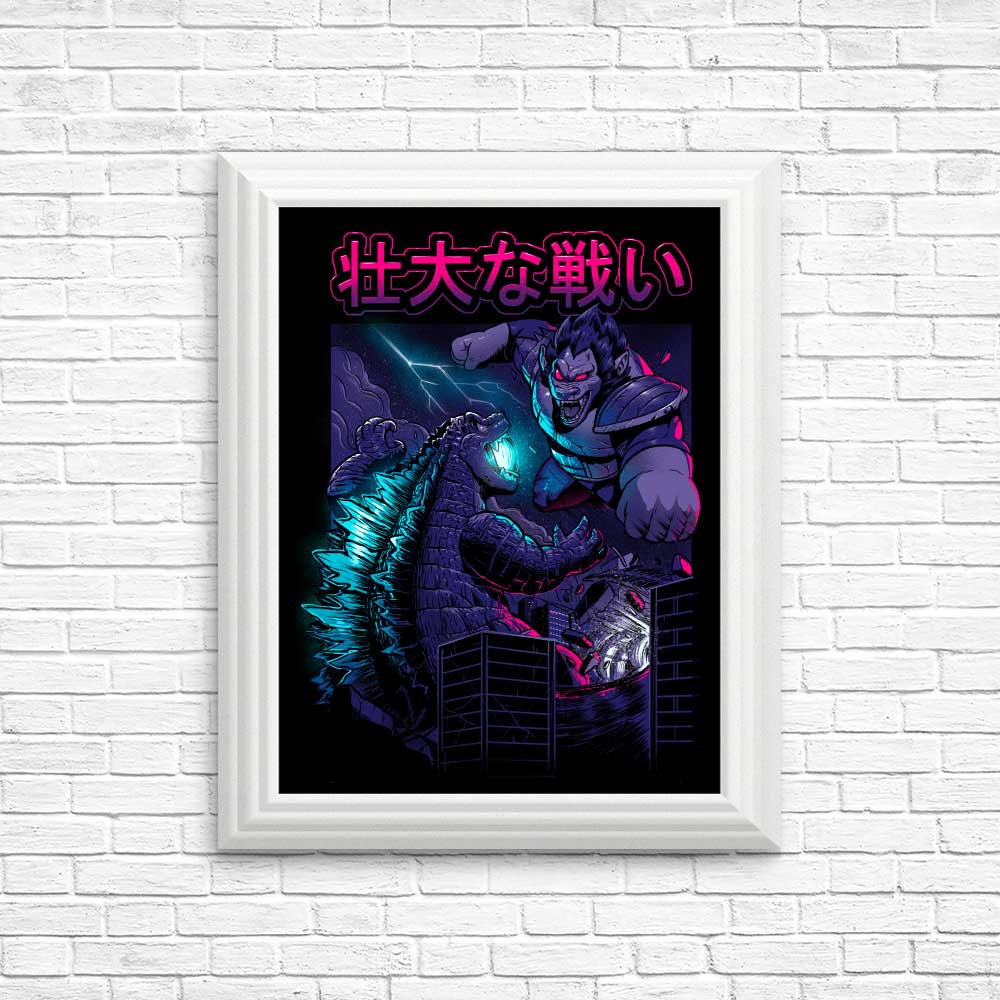 Epic Kaiju Battle - High - Quality Posters and Prints