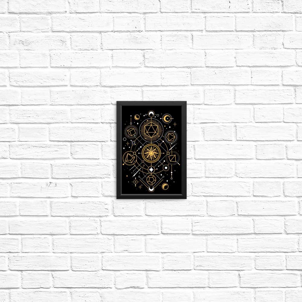 Enchanting Mystical Dice Chart Posters and Prints
