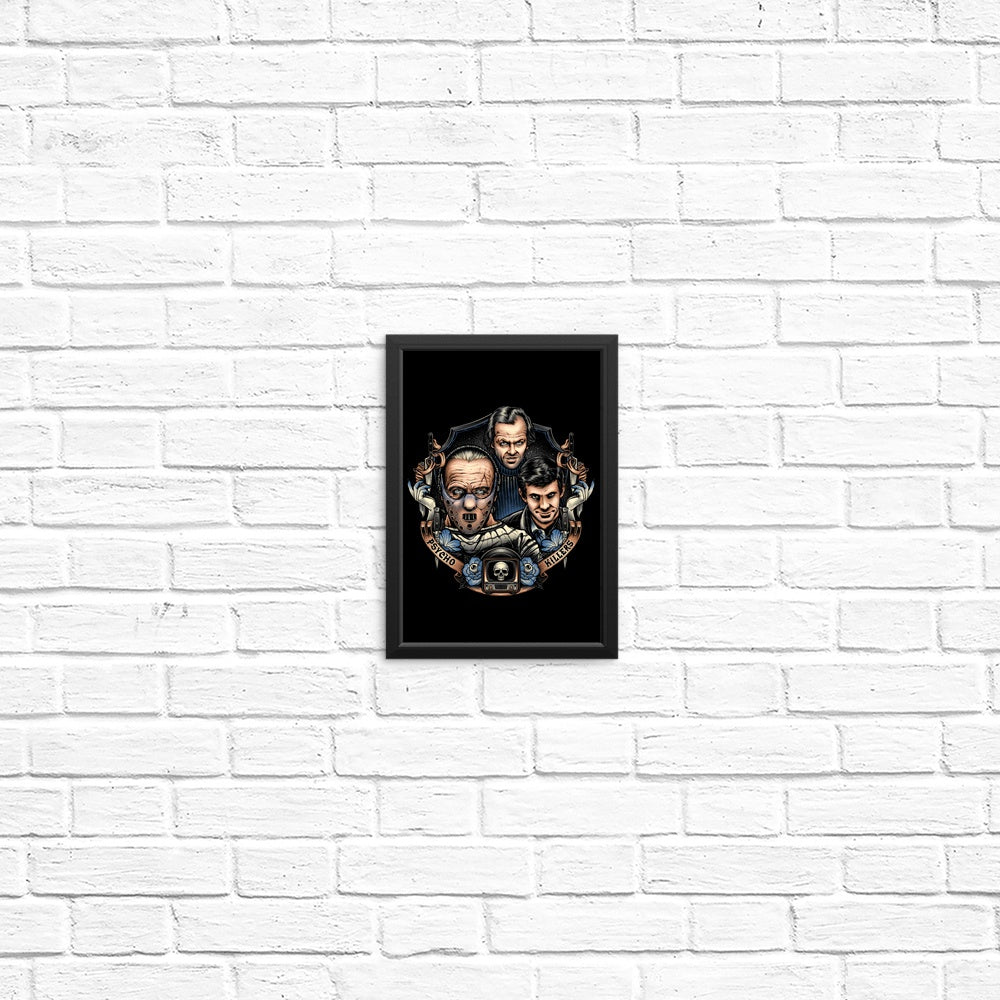 Stunning Psycho Killers Posters and Prints from Glitchygorilla