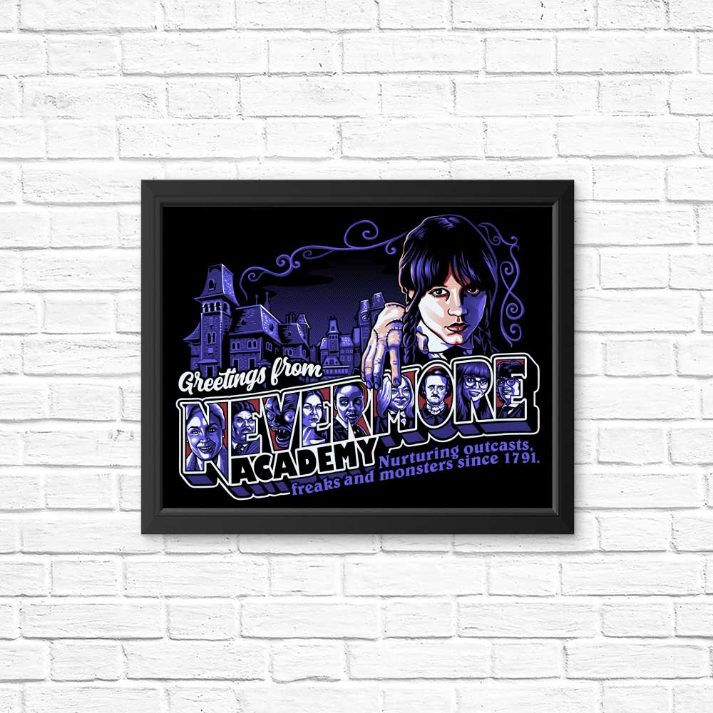 Unique 'Greetings from Nevermore' High - Quality Posters & Prints