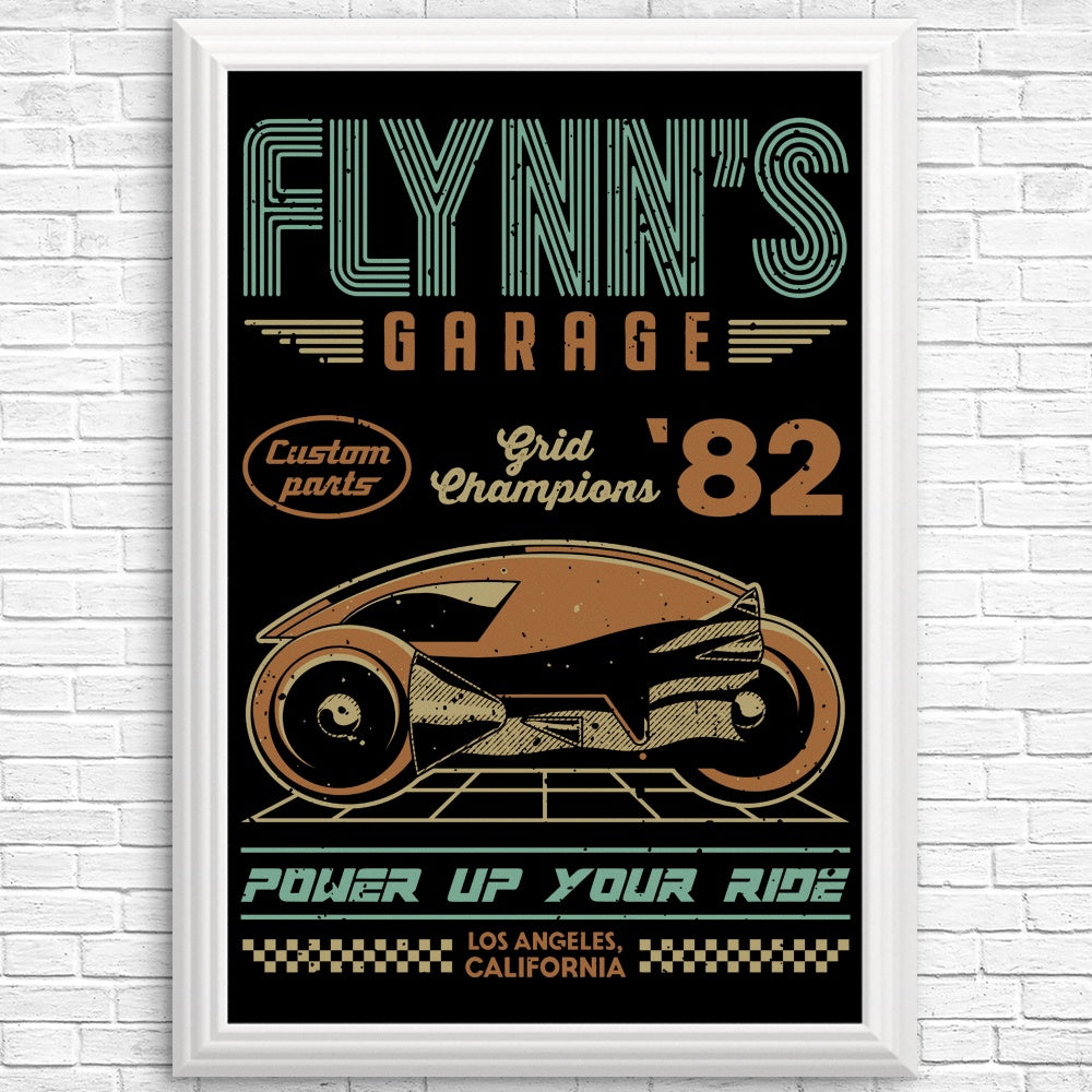Flynn's Garage Retro Wall Posters and Prints Collection