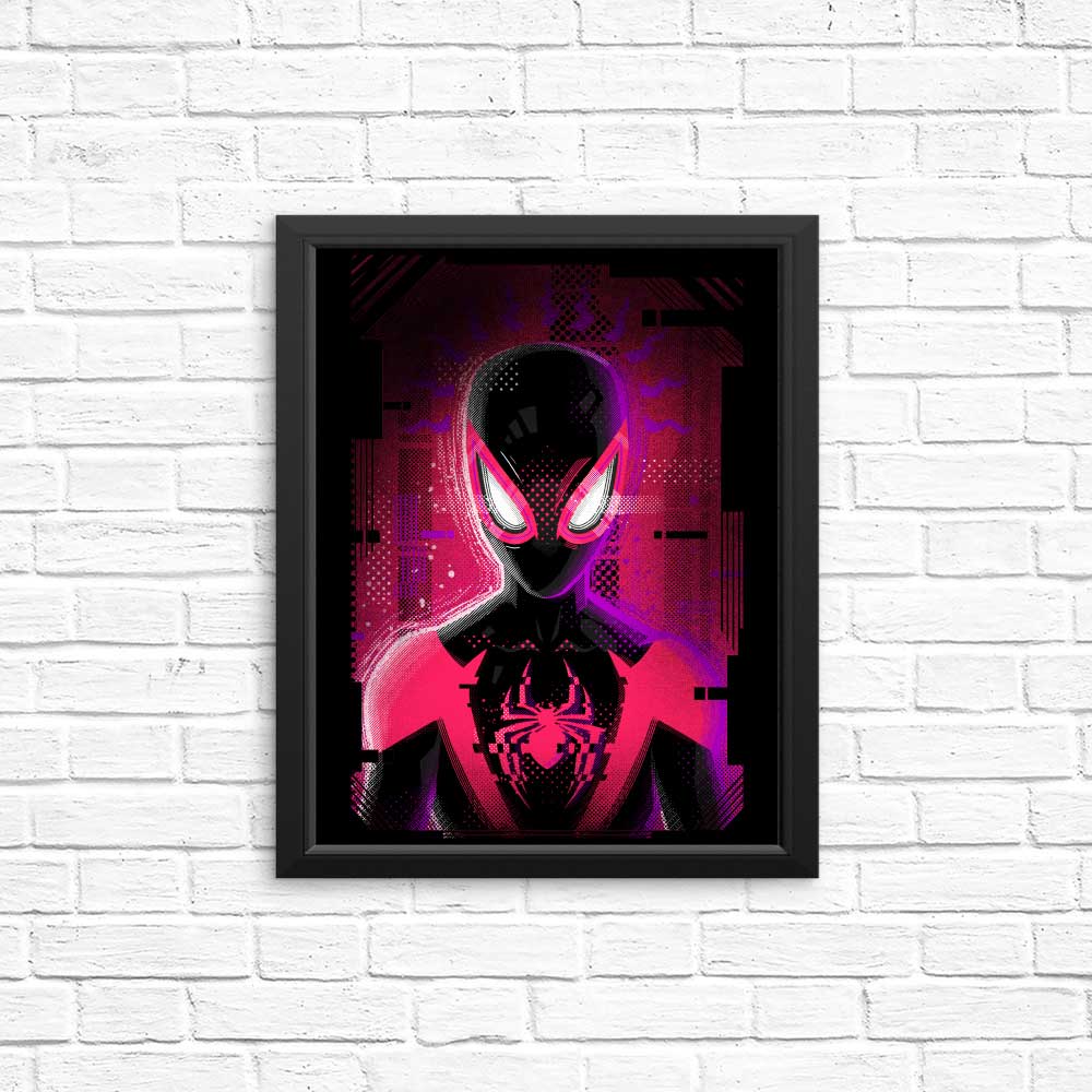 Glitched Morales Artistic Posters and Prints