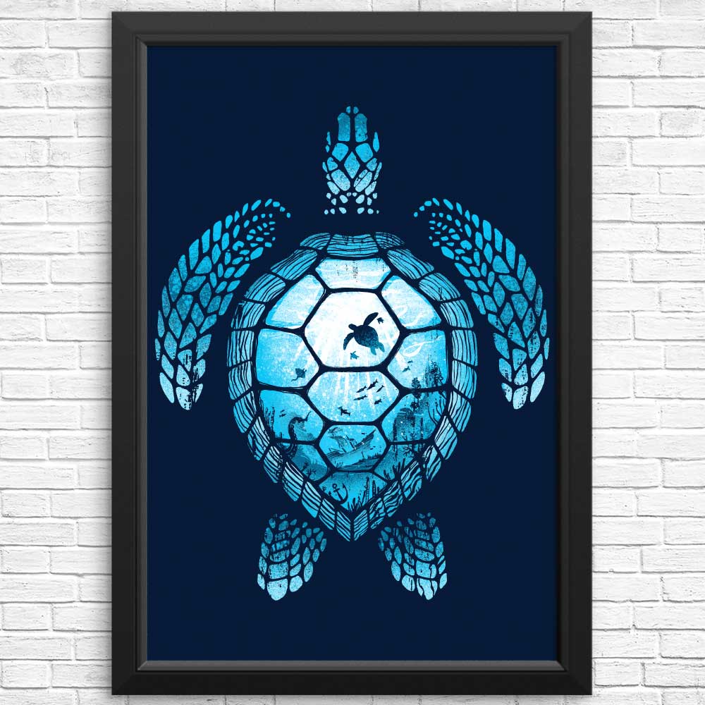 Turtle Silhouette Wall Decor - High - Quality Posters and Prints