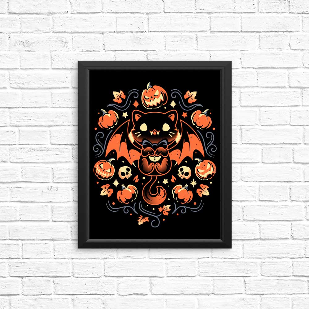 Enchanting Midnight Vampire Cat Posters and Prints by Snouleaf