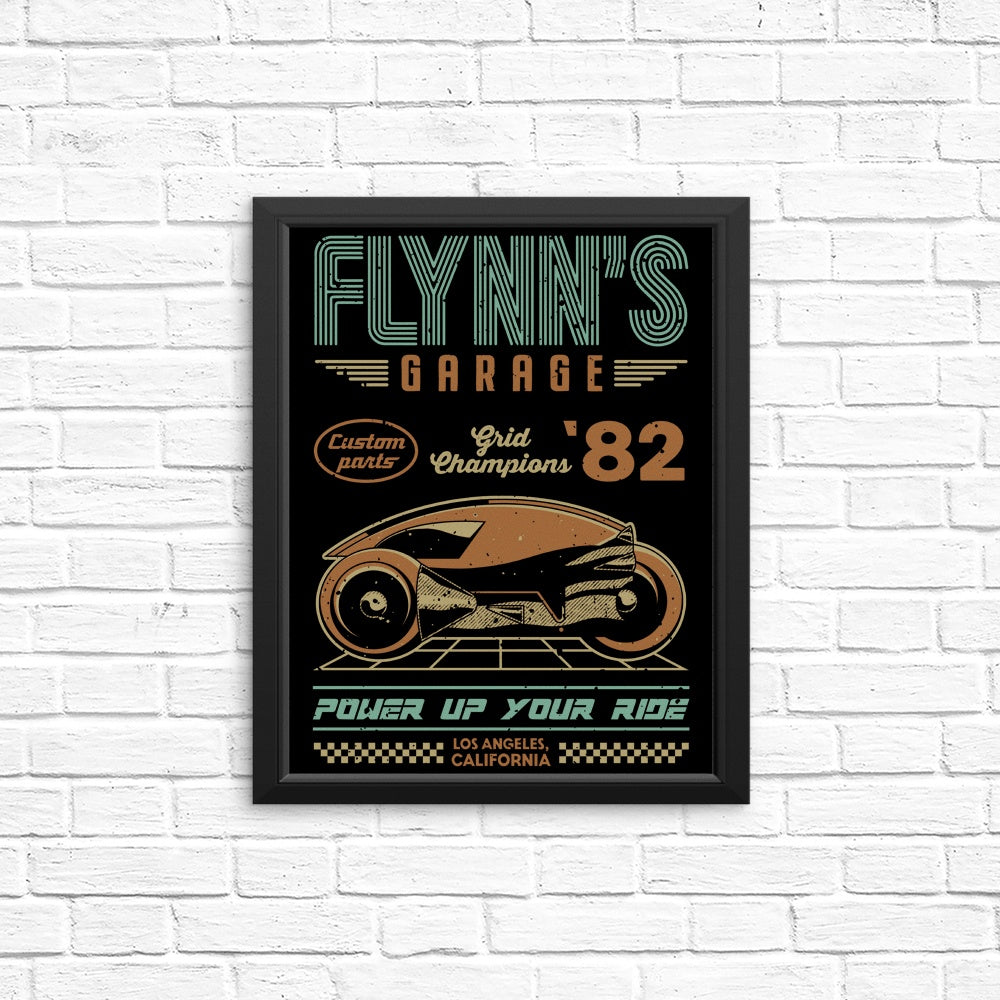 Flynn's Garage Retro Wall Posters and Prints Collection
